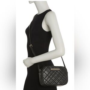 KURT GEIGER Brixton Quilted Medium Leather Camera Crossbody